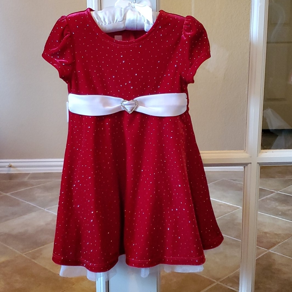 Toddler girls Bonnie baby Christmas dress set